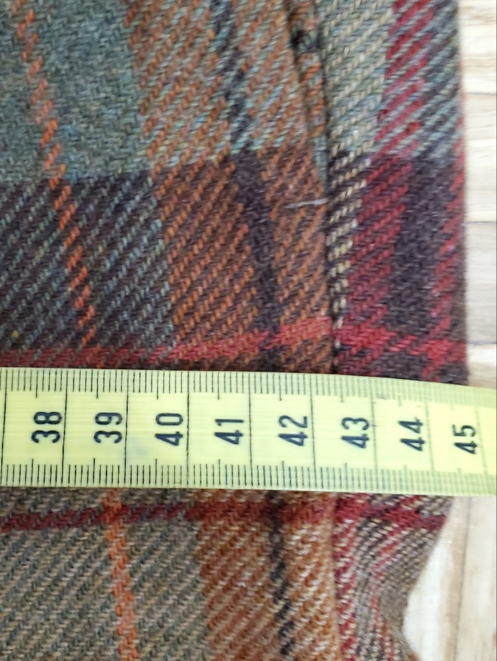 GBS Project Plaid 100% Wool Blend Women’s Pants Made In Italy - Picture 12 of 15